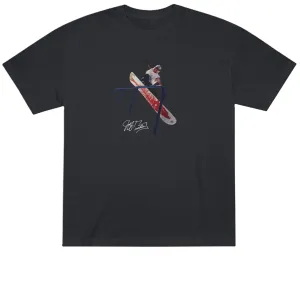 45RPM Vintage Brushie T-Shirt - Black Polyester Blend Camping Equipment