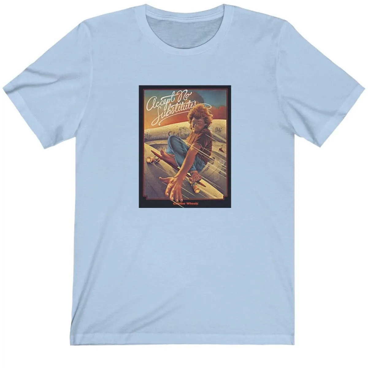 45RPM Vintage Cadillac Wheels T-Shirt - Blue Shorts Dresses