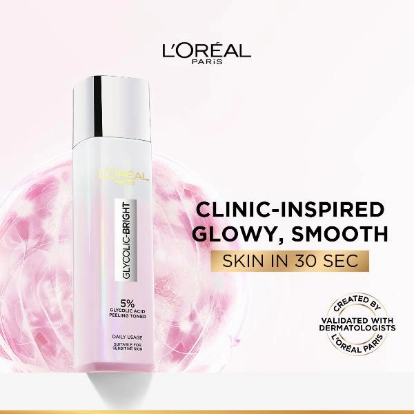 5% Glycolic Acid Peeling Toner for Instant Glowing Skin