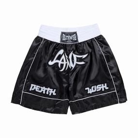 Activities Deathwish Lamf Satin Boxing Shorts - Black Fashion Collection