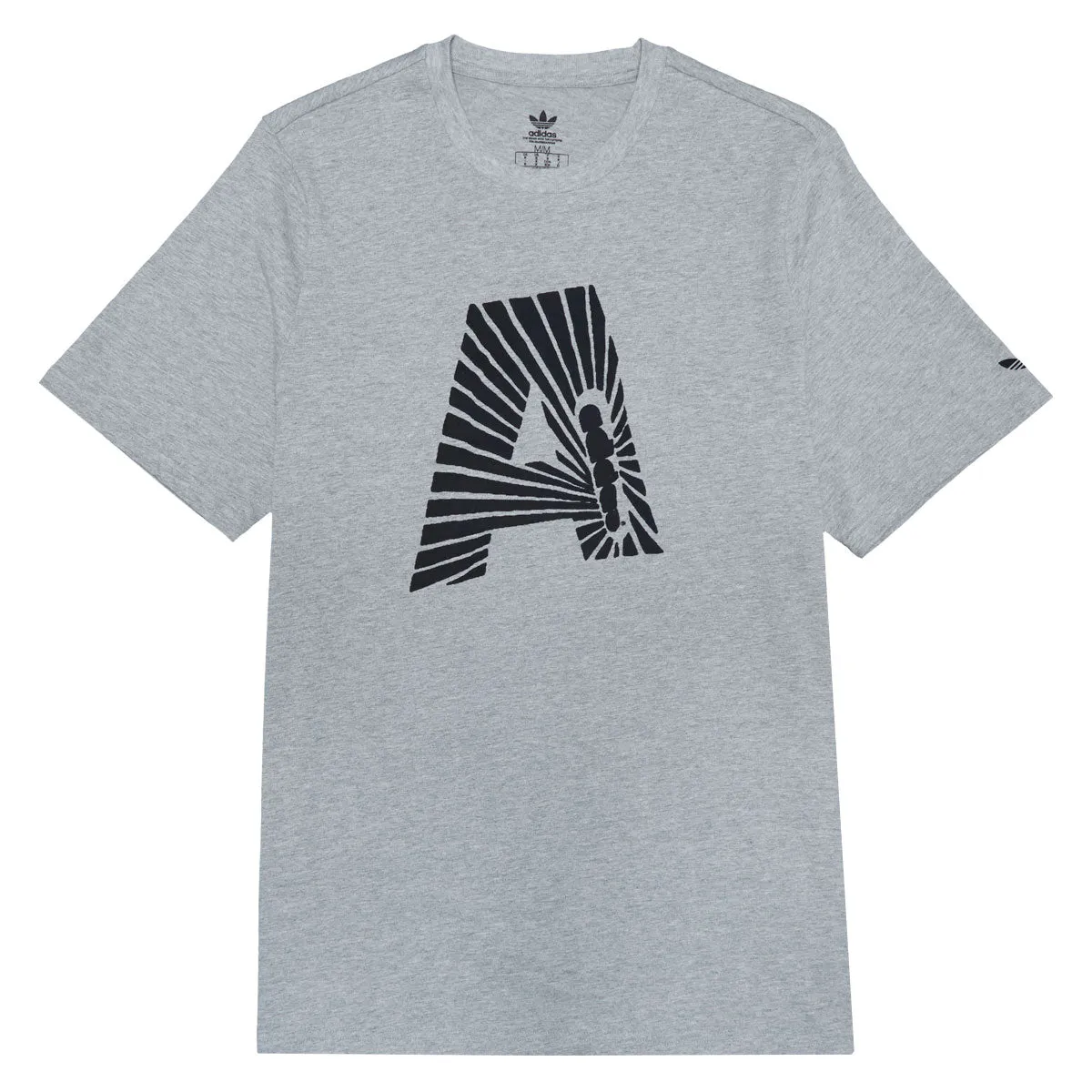 Adidas Adi A Skate T-Shirt - Medium Grey Heather/Black School Supplies Beverages
