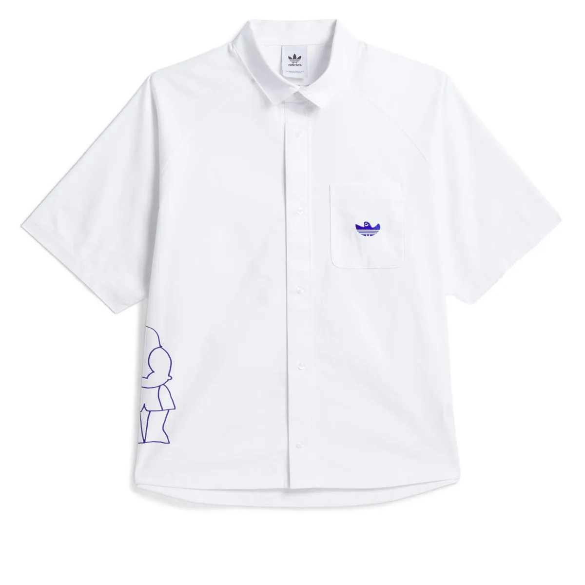 Adidas Shmoo CS Button Up Shirt - White Plants Plants