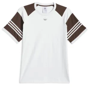 Adidas Tyshawn T-Shirt - Crystal White/Dark Brown Decals Stamps