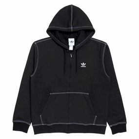 Adidas Essentials Full Zip Hoodie - Black Sports Cards Affordable Fashion