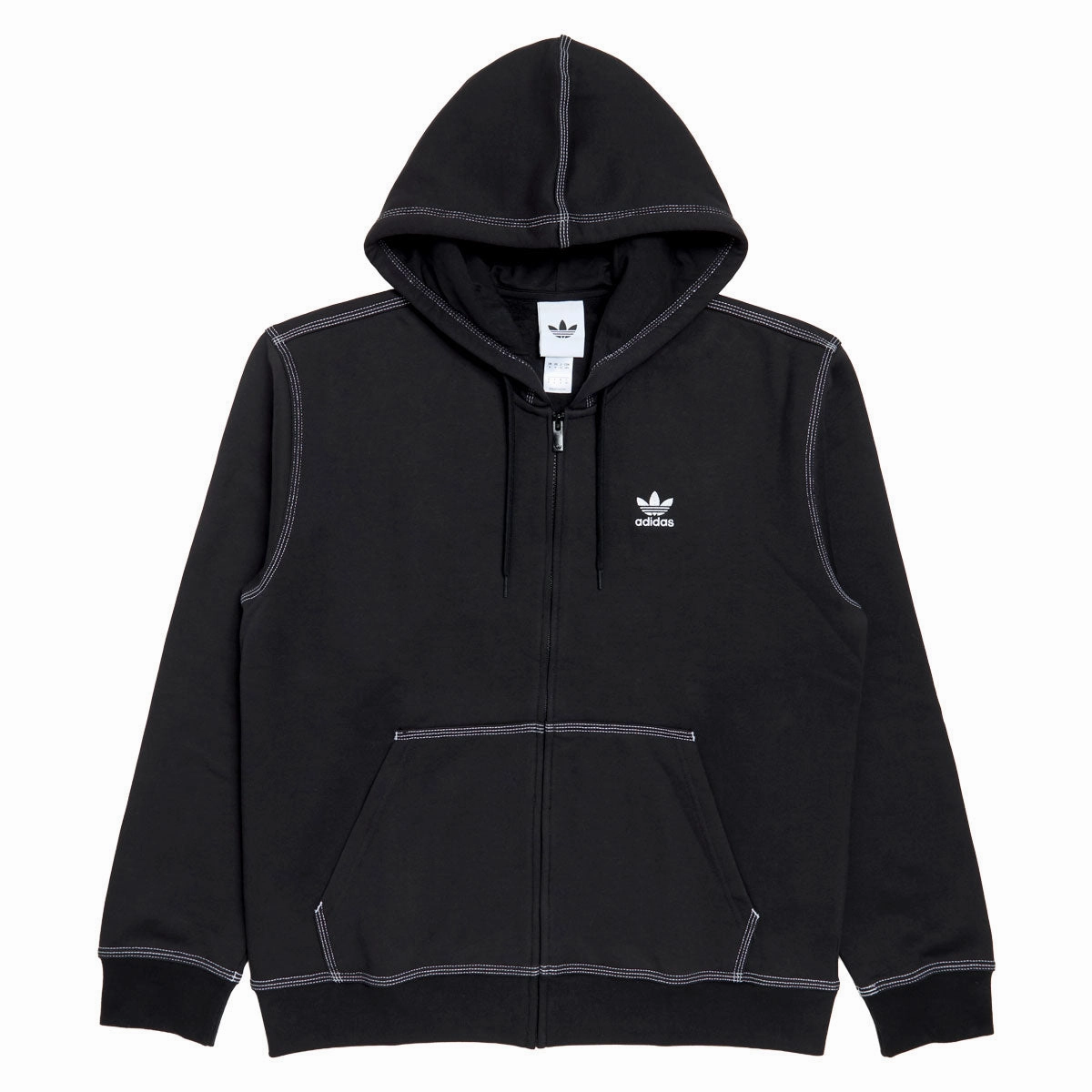 Adidas Essentials Full Zip Hoodie - Black Sports Cards Affordable Fashion