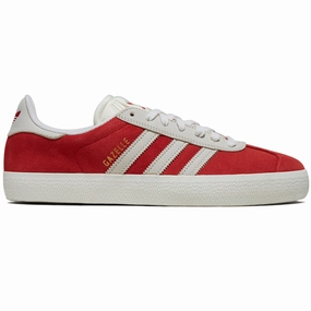 Adidas Gazelle Adv Shoes - Better Scarlet/Core White/Gold Metallic Gift Wrapping Fashion Basics