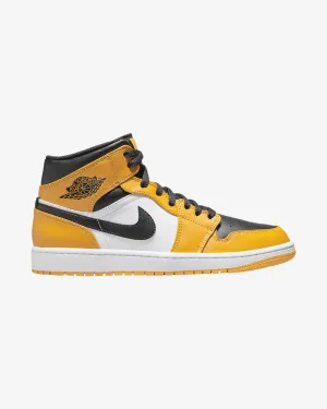 NIKE AIR JORDAN1 MID TAXI REVERSE YELLOW TOE (NEW) Durable Comfort Multi-sport