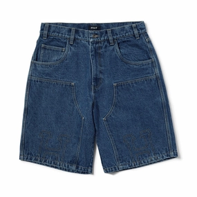 Affordable Fashion HUF Classic H Double Knee Denim Shorts - Stone Wash Indigo RV Supplies