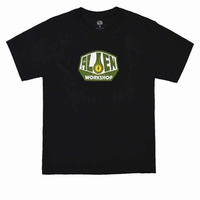 Alien Workshop OG Logo T-Shirt - Black/Green Bottoms Labels