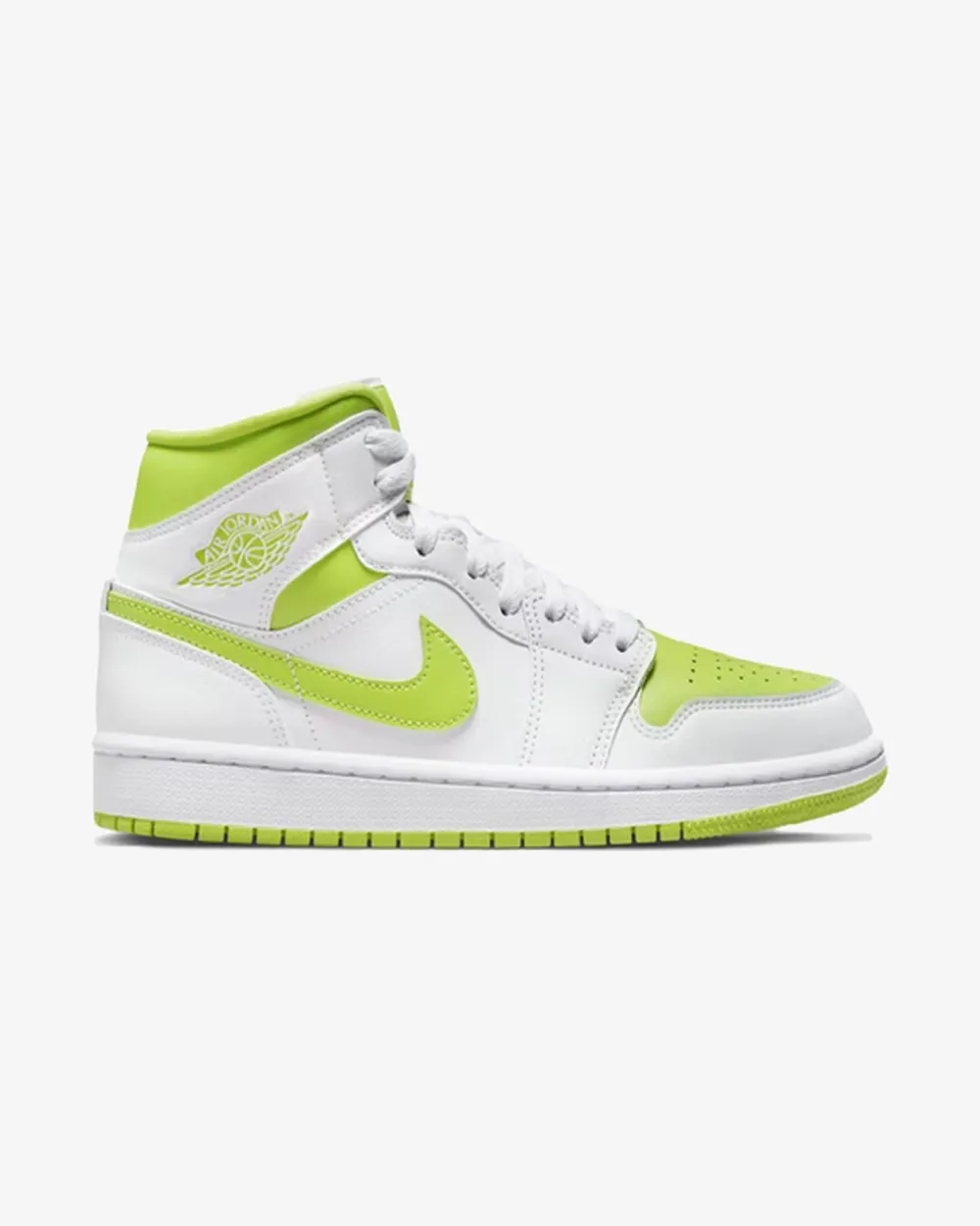 Cushioned Support NIKE AIR JORDAN1 MID WMNS WHITE LIME (NEW)