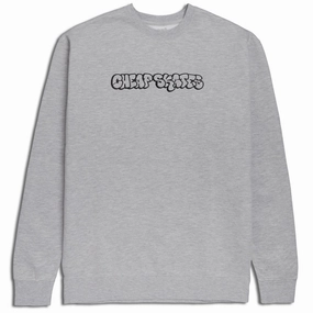 All-Gender Fashion CCS Cheap Skates Tag Heavy Crewneck Sweatshirt - Heather Grey Console Games