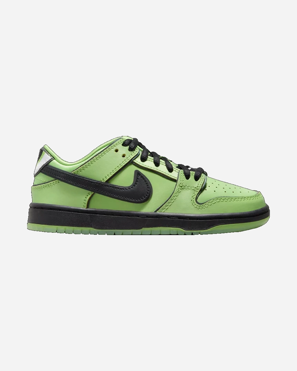 Unique Sole Comfy Walk NIKE X THE POWERPUFF GIRLS NIKE SB DUNK BUTTERCUP GREEN PRESCHOOL