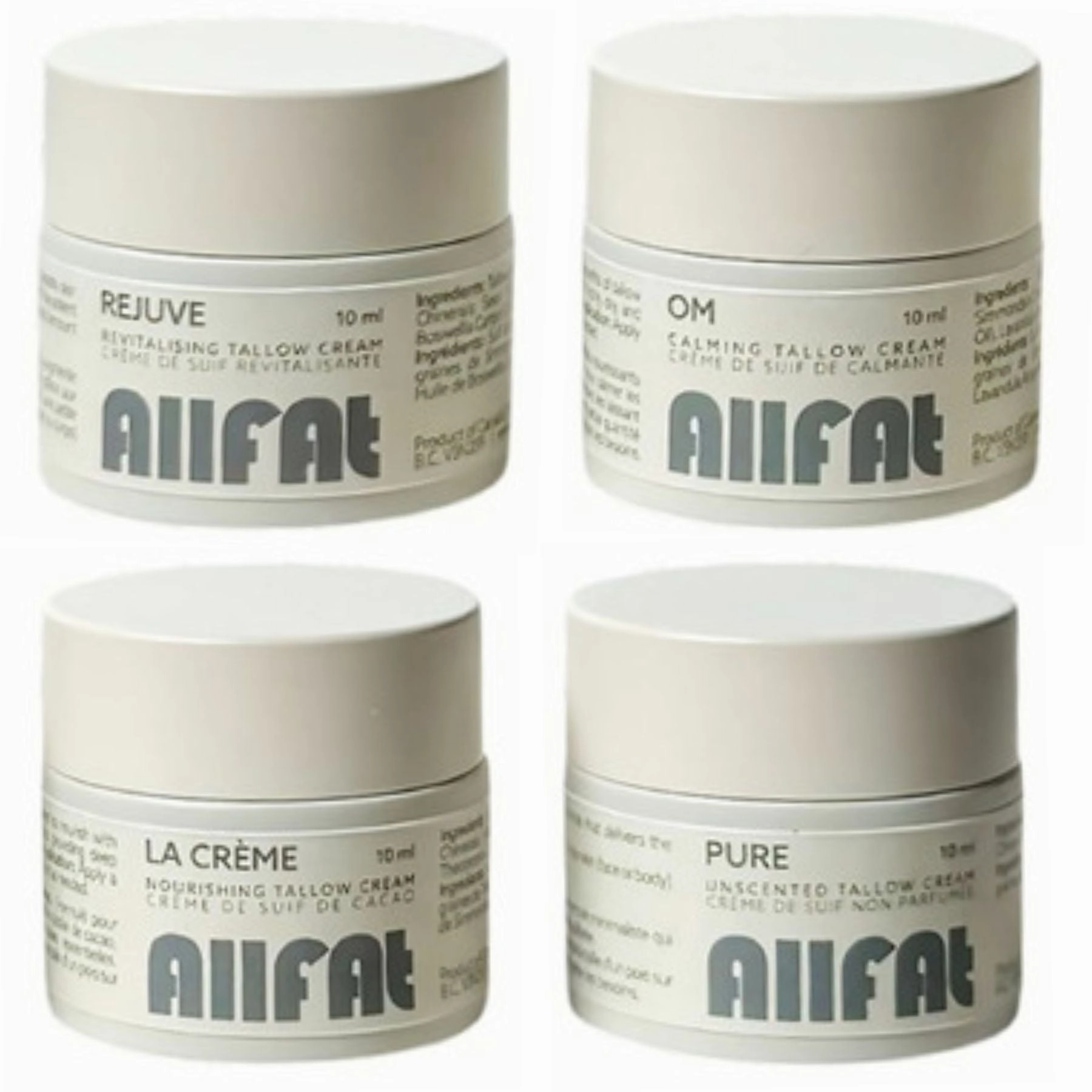 ALLFAT Tallow Skincare Variety Set 4 x 10ml