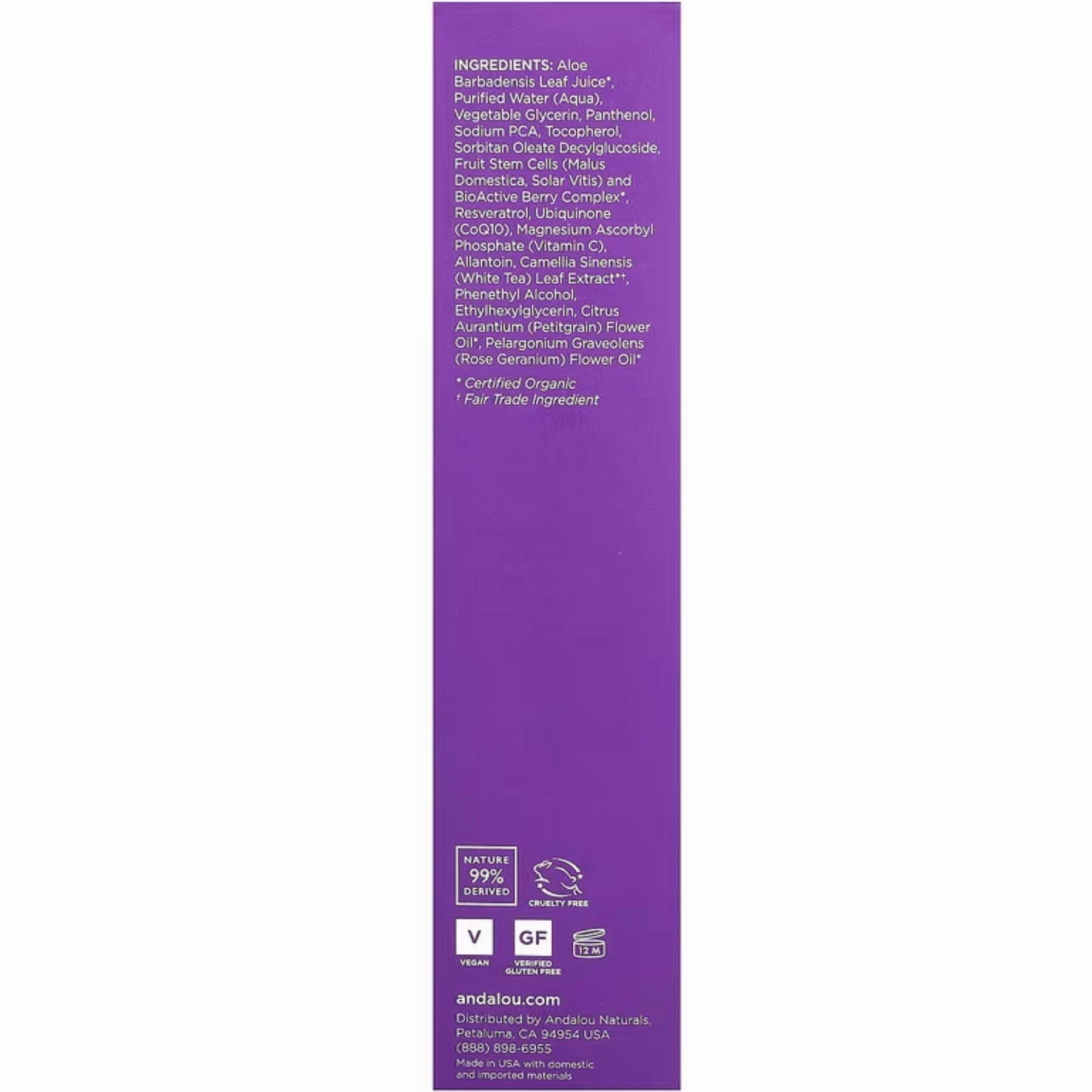 Andalou Age Defying Blossom   Leaf Toning Refresher 178mL