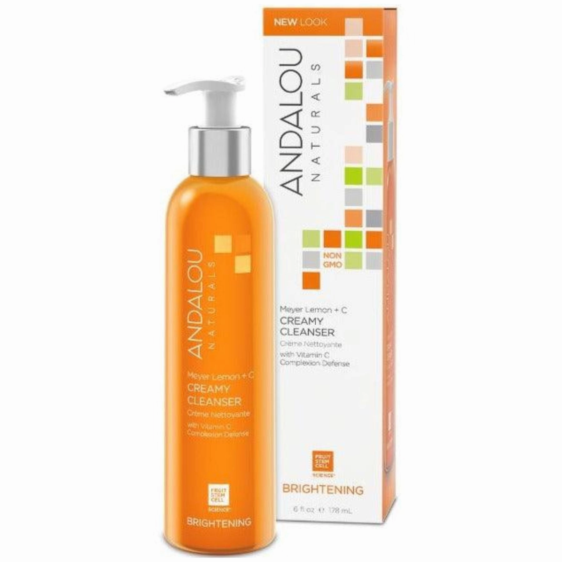 Andalou Brightening Meyer Lemon   Vitamin C Creamy Cleanser 178mL