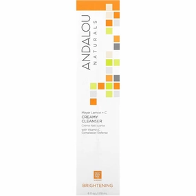 Andalou Brightening Meyer Lemon   Vitamin C Creamy Cleanser 178mL