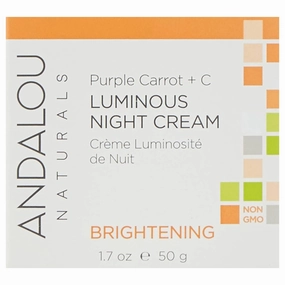 Andalou Brightening Purple Carrot   Vitamin C Luminous Night Cream 50g