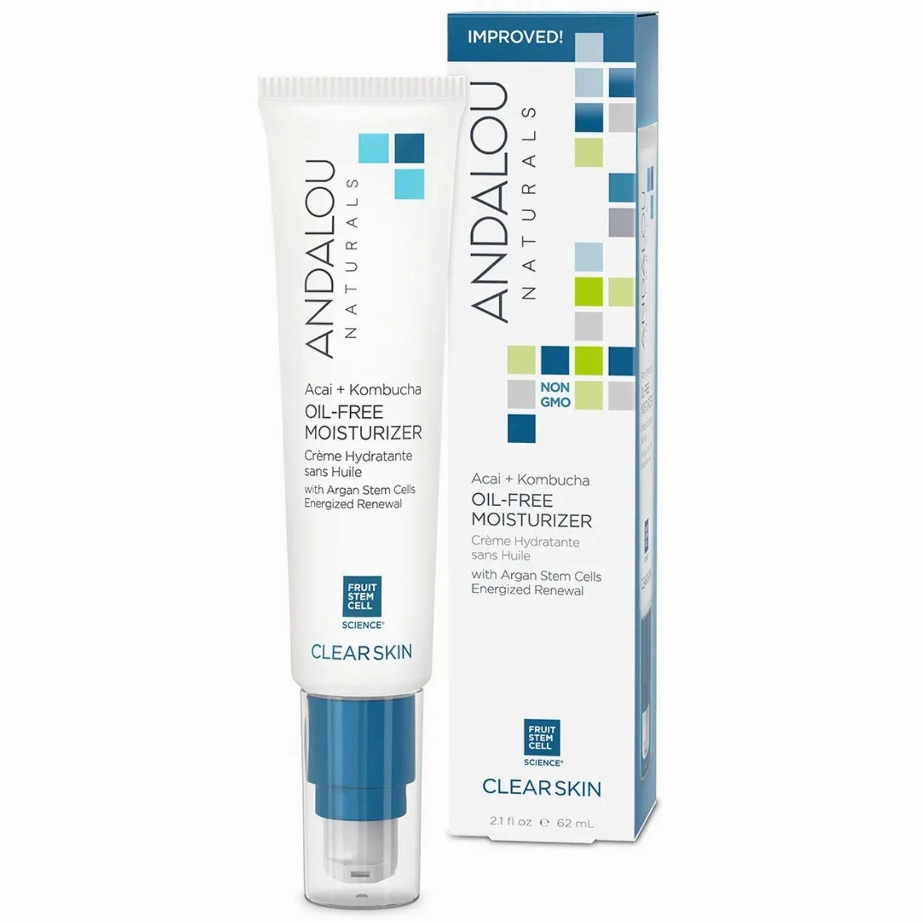 Andalou Clear Skin Acai   Kombucha Oil-Free Moisturizer 62mL