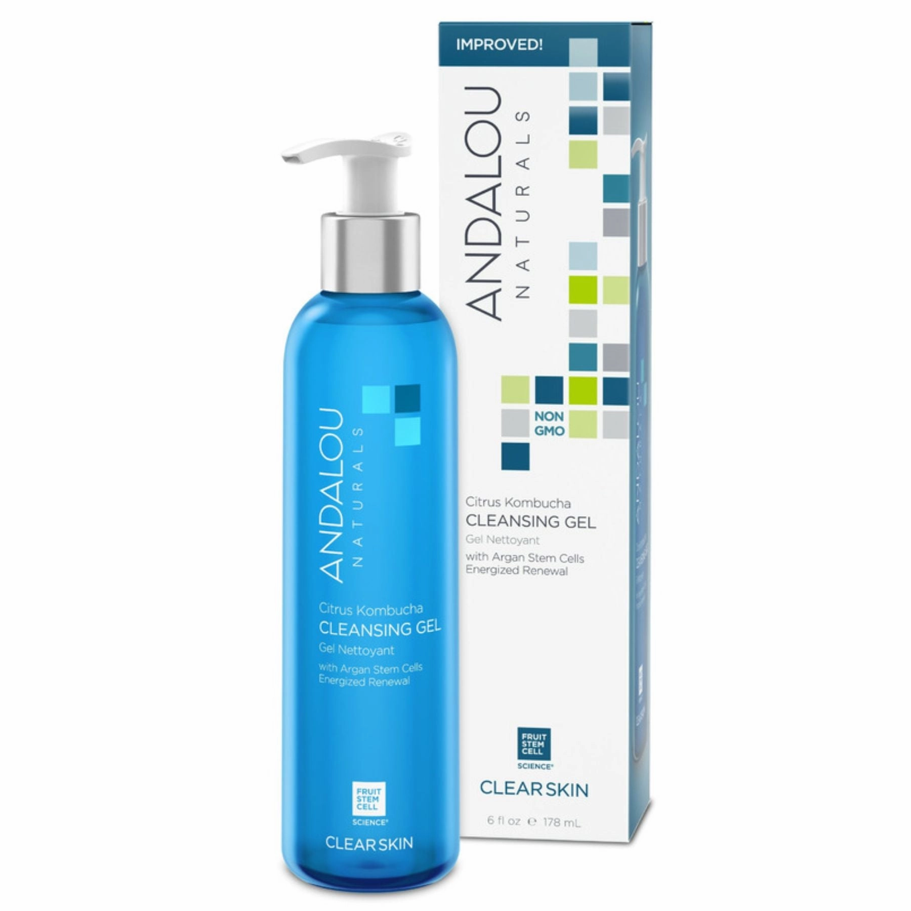 Andalou Clear Skin Citrus Kombucha Cleansing Gel 178 mL