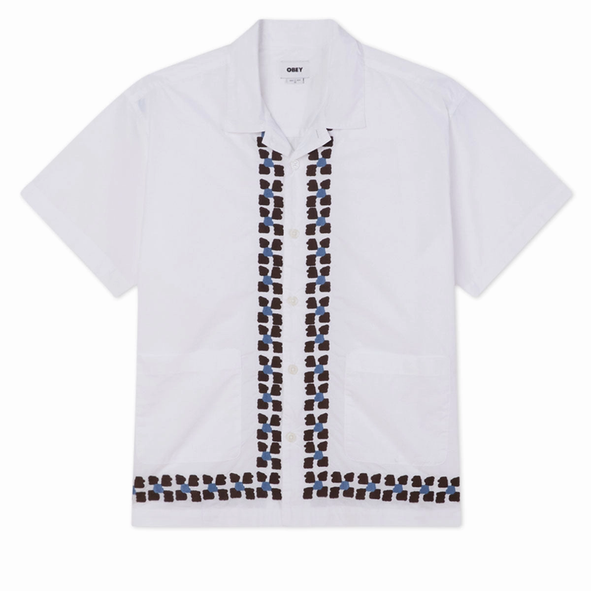 Anime Obey Ruben Woven Shirt - White Multi Toner