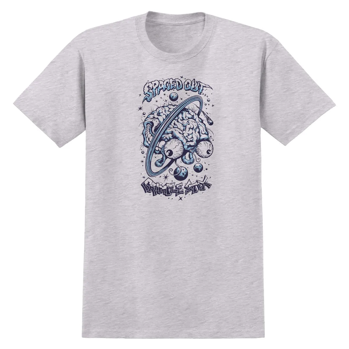 Anti-Hero Grimplestix Spaced Out T-Shirt - Ash Grey Stamps Tools