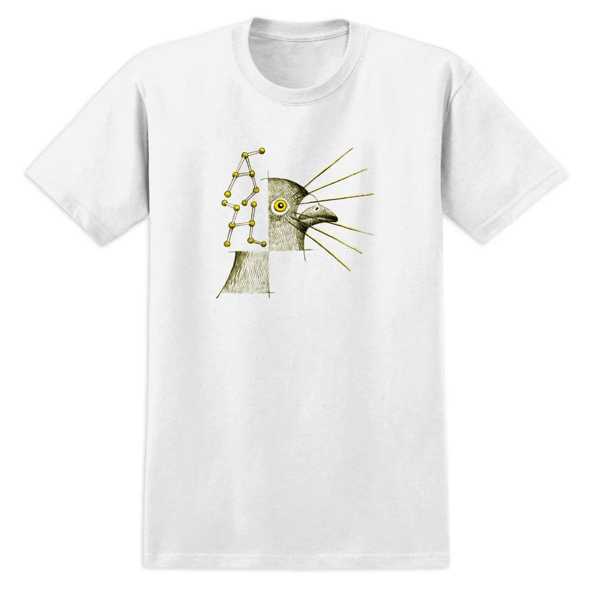 Anti-Hero Molecular Pigeon T-Shirt - White/Multi Color Print Lookbook Laptop Bags
