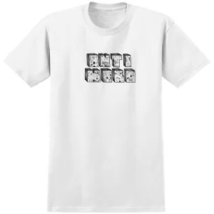 Anti-Hero Stacked T-Shirt - White/Black Coins Year-Round Basics