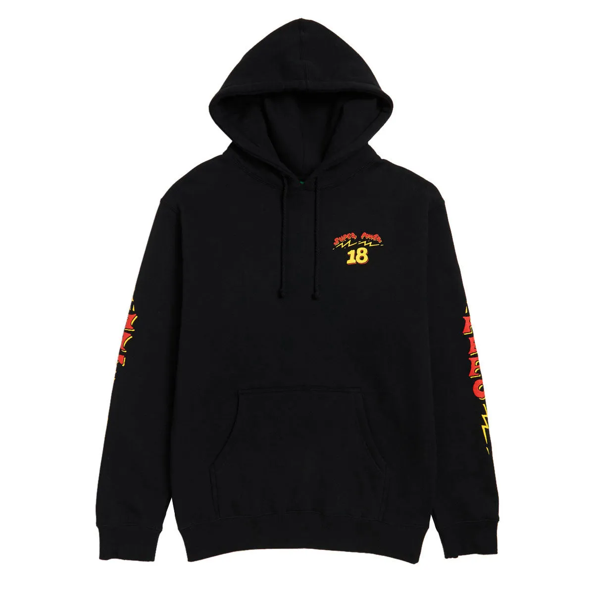 Anti-Hero Superpower18 Hoodie - Black/Yellow/Red Prints Bikes Copiers