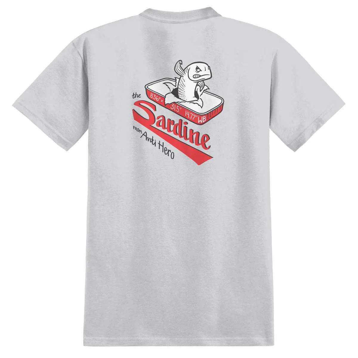 Anti-Hero The Sardine T-Shirt - New Silver Tissue Paper Software