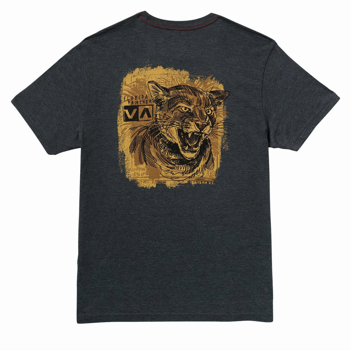 Antiques RVCA Horton Panther T-Shirt - Black Decorations