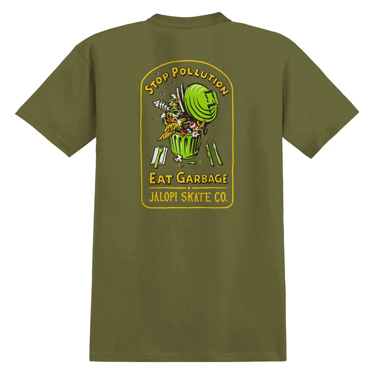 Apparel & Footwear Anti-Hero Stop Pollution T-Shirt - Heather Army Sweaters