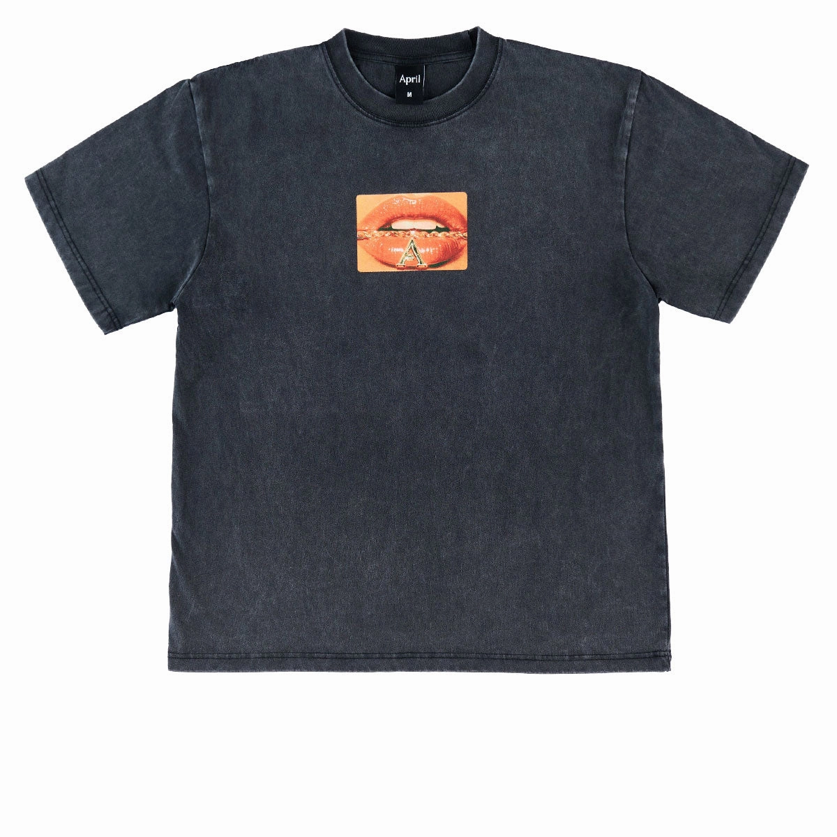 April Pendant T-Shirt - Vintage Black Vitamins Bikes