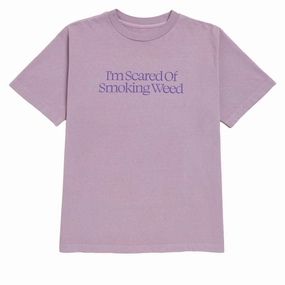 Art Prints Jacuzzi Unlimited Scared Weed T-Shirt - Grape Paper Products