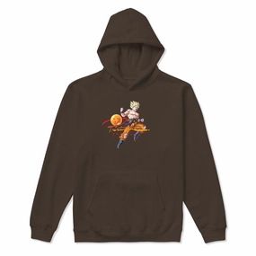 Art Supplies Primitive x Dragon Ball Z Comeback Hoodie - Brown Video Editing