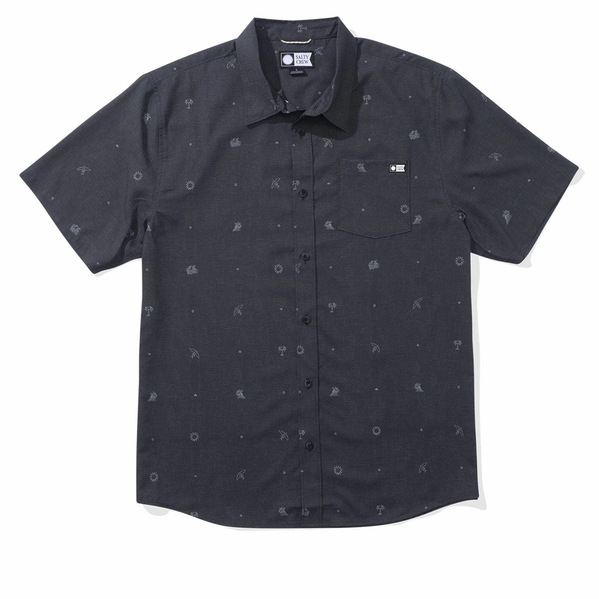 Art Supplies Salty Crew Micro Vibes Tech Woven Shirt - Coal Lightweight Gear