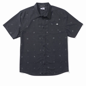 Art Supplies Salty Crew Micro Vibes Tech Woven Shirt - Coal Lightweight Gear