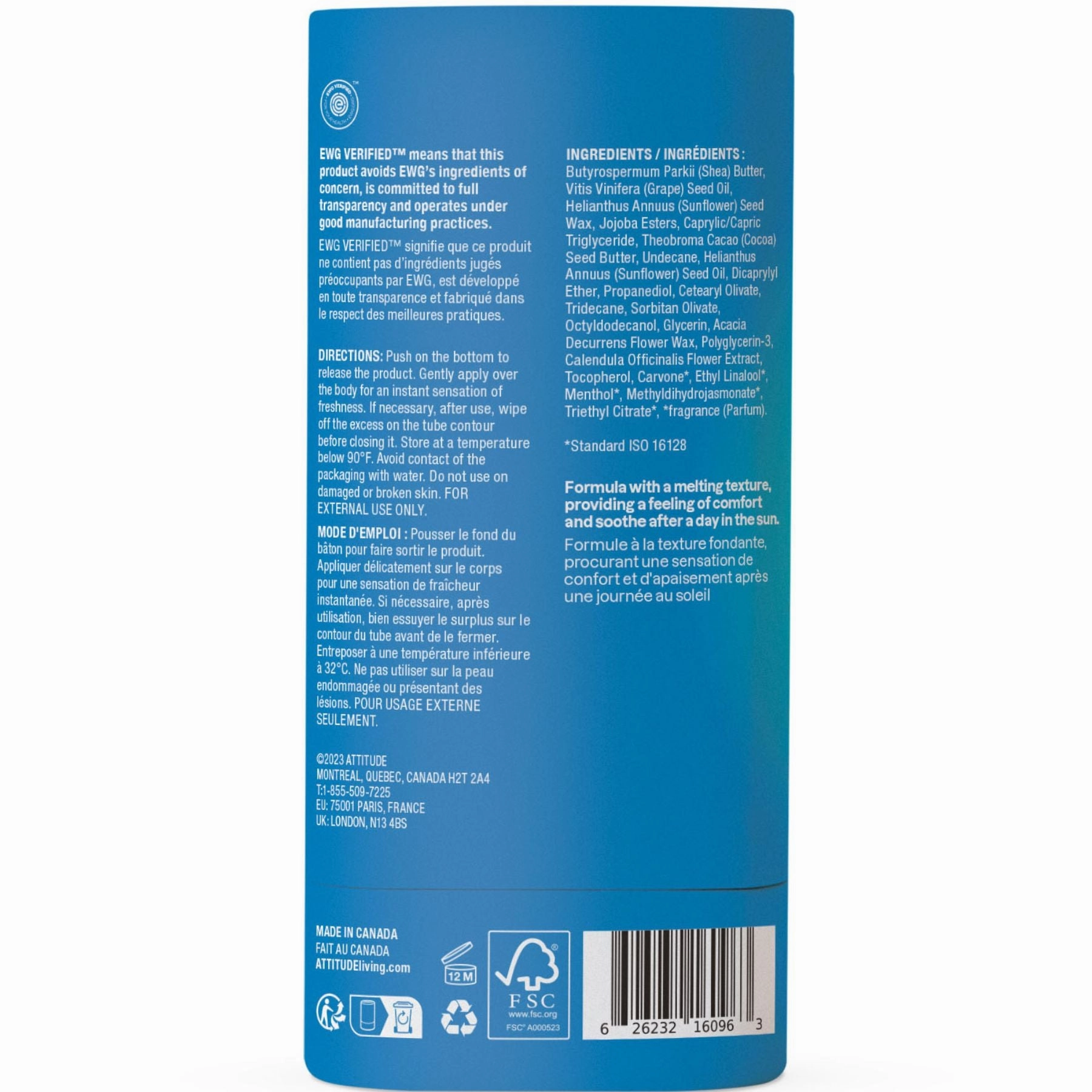 Attitude sunly After Sun Stick - Mint & Cucumber 60g