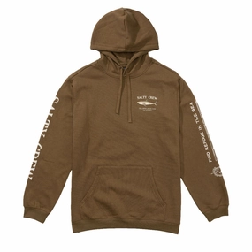 ATV Parts Salty Crew Bruce Fleece Hoodie - Teak Polyester Blend