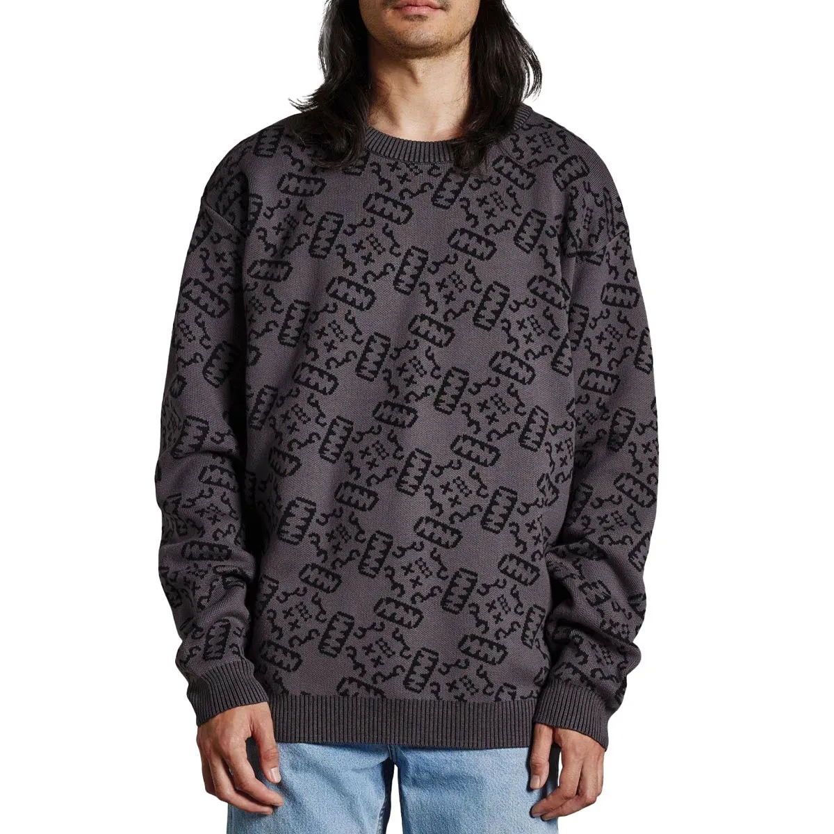 Autumn Jefe Sweater - Charcoal Recycled Fabrics Fan Gear