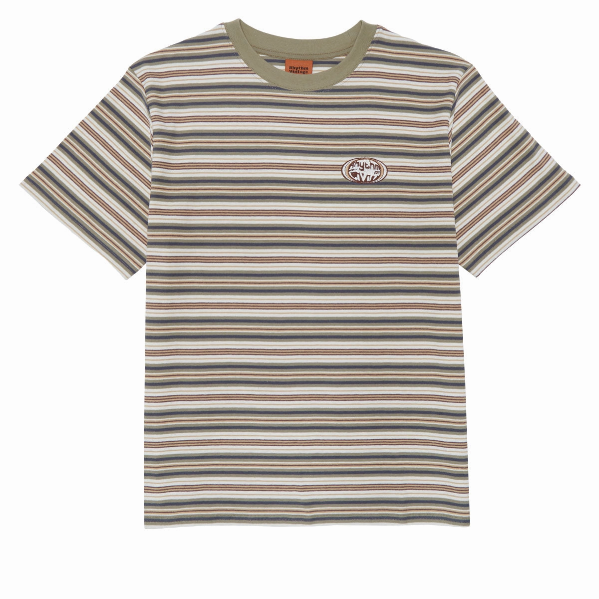 Backpacks Rhythm Vintage Stripe T-Shirt - Military Olive Bohemian Style