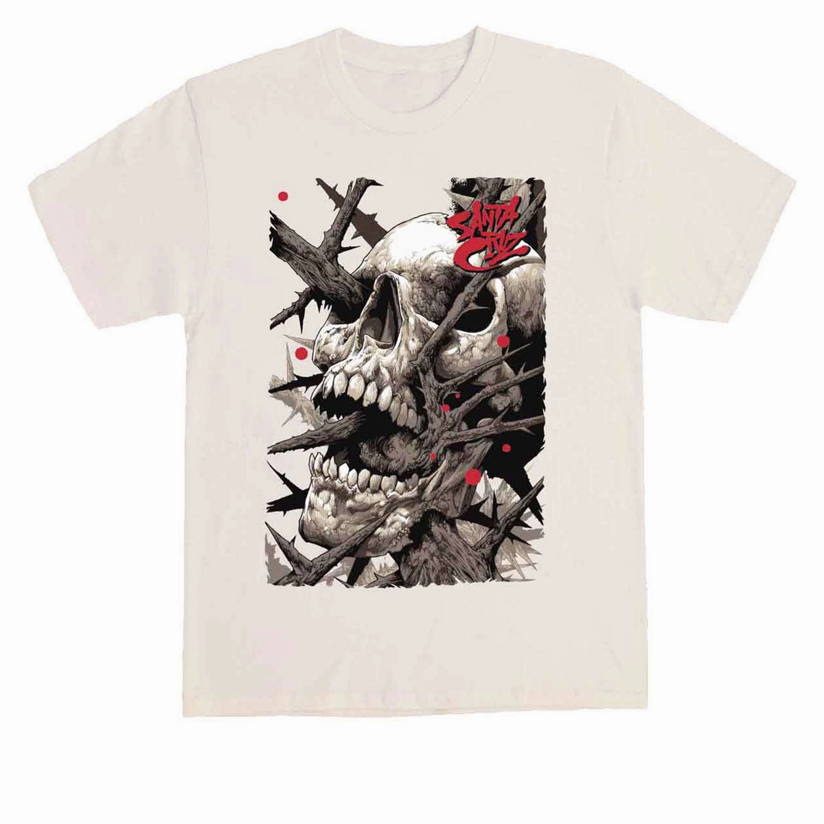 Backpacks Santa Cruz Pace Deathtrap Oversized T-Shirt - Natural Aviation
