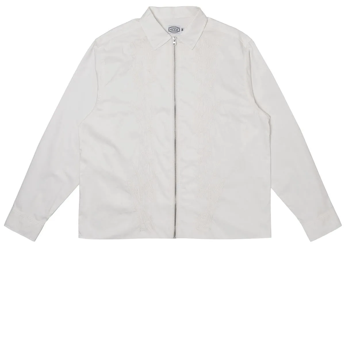 Balloons Hoddle Thorn Zip Up Long Sleeve Shirt - White Patio Furniture