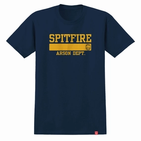 Balloons Spitfire Arson Dept. T-Shirt - Navy/Gold Print Conditioner