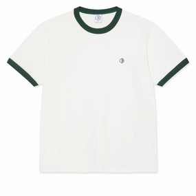Banners Polar Ringer T-Shirt - Cloud White/Dark Green Video Games