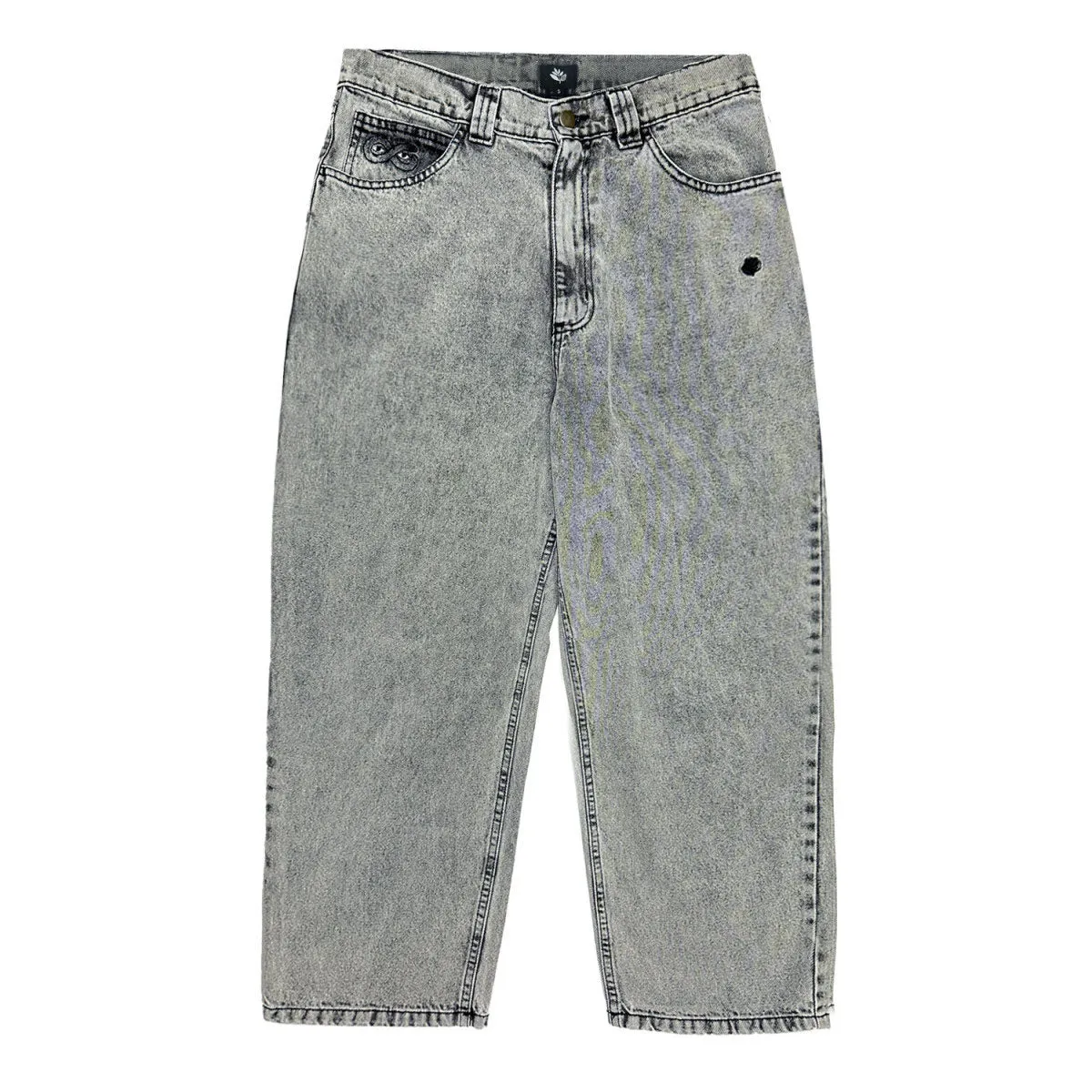 Baseball Cards Magenta OG Denim Jeans - Acid Wash Dolls