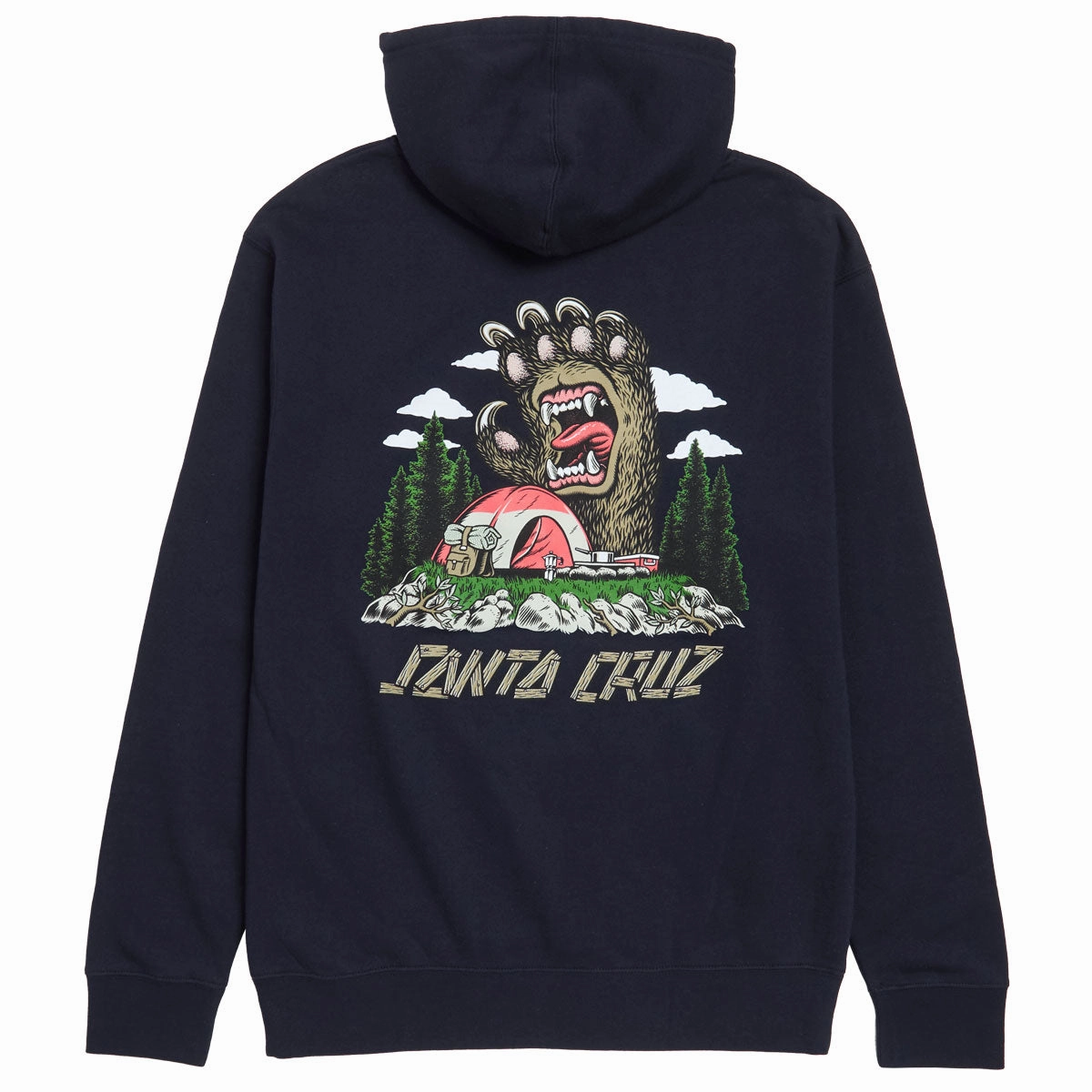Basketball Cards Santa Cruz Screaming Grizzly Hoodie - Classic Navy Paper
