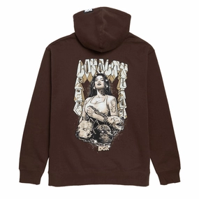 Beachwear DGK Loyalty Hoodie - Brown Stamps