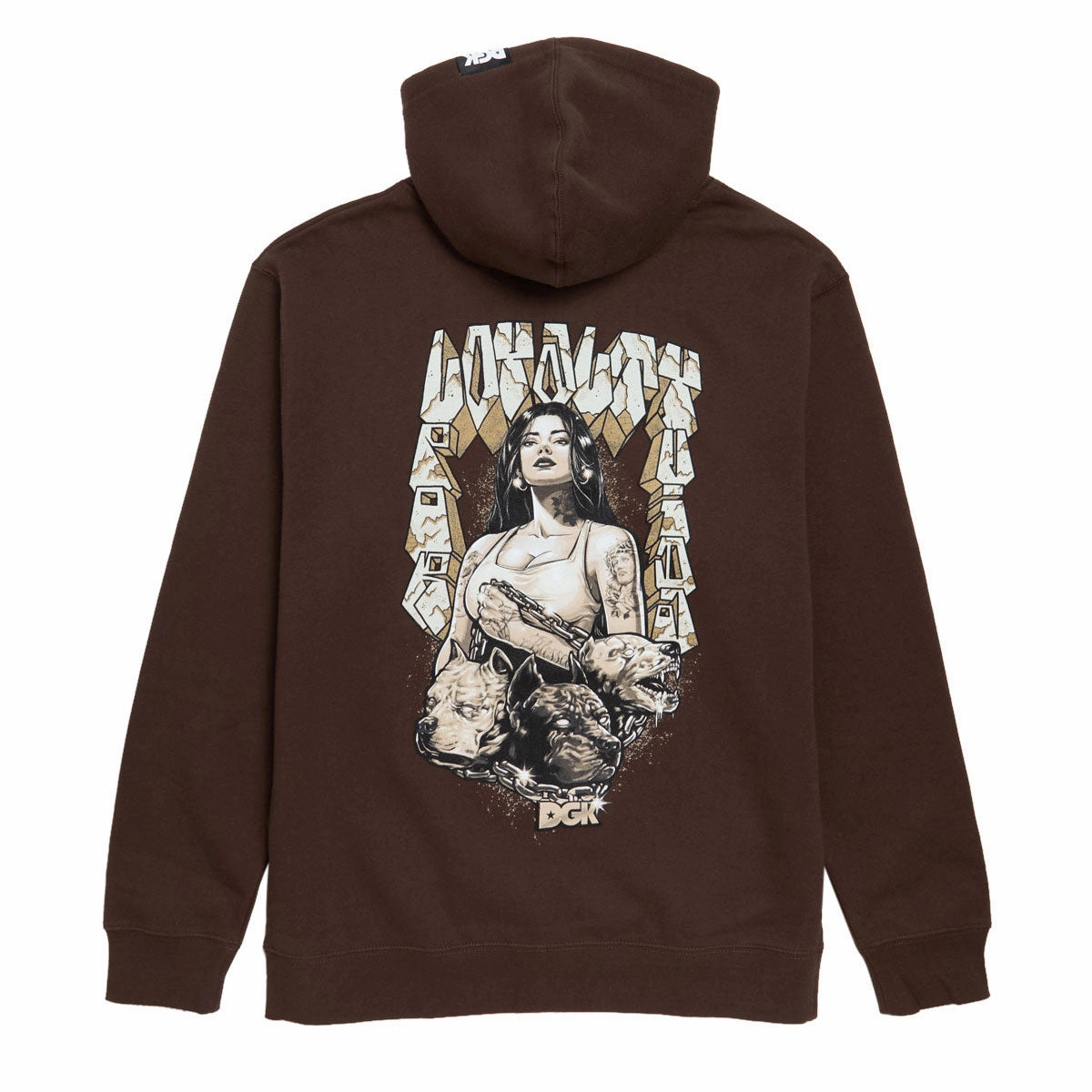 Beachwear DGK Loyalty Hoodie - Brown Stamps