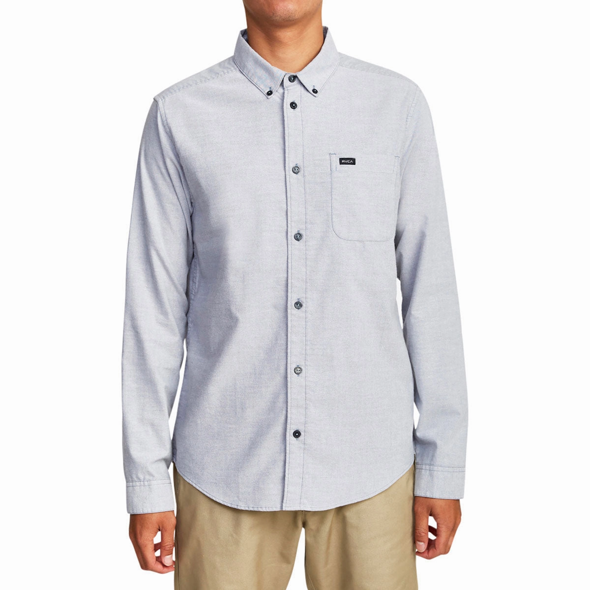 Beaded Accents RVCA That'll Do Stretch Long Sleeve Shirt - Pavement Art Supplies