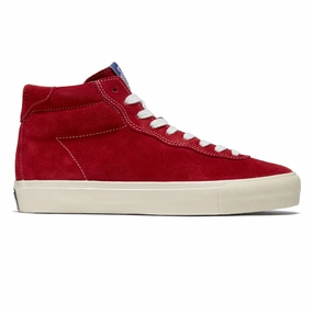 Beauty Tools Last Resort AB VM001 Suede Hi Shoes - Old Red/White Recycled Fabrics